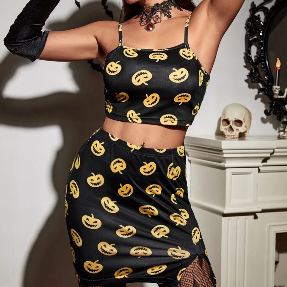 Halloween 2 piece bodycon outfit